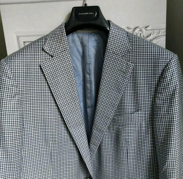 Ermenegildo Zegna Easy blazer op maat 100% wol, Kleding | Heren, Kostuums en Colberts, Zo goed als nieuw, Maat 52/54 (L), Blauw