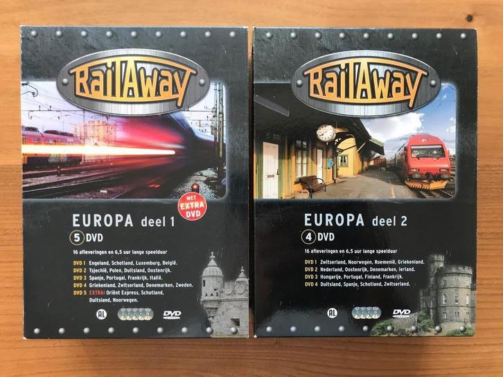 Rail Away - Europa Box (Deel 1 en Deel 2) 9 DVD's, Cd's en Dvd's, Dvd's | Documentaire en Educatief, Nieuw in verpakking, Natuur