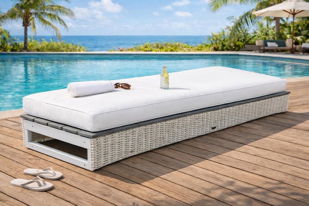 Luxe loungebed tuinbed ligbed, Ophalen of Verzenden, Nieuw, Wicker