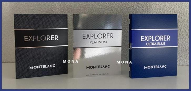 Explorer set 3 parfum samples proefjes testers monsters, Sieraden, Tassen en Uiterlijk, Uiterlijk | Parfum, Nieuw, Verzenden