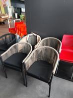 terrasstoelen set van 6 stuks in 2 kleuren, Tuin en Terras, Tuinstoelen, Ophalen, Nieuw, Aluminium, Stapelbaar