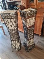 Rieten Staande Lampen, Huis en Inrichting, Lampen | Vloerlampen, 100 tot 150 cm, Hout, Ophalen of Verzenden, Landelijk