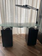 Nageltafel op wielen met afzuiging, Ophalen, Gebruikt, 100 tot 150 cm, Glas