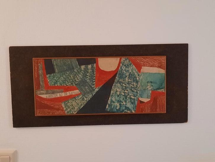 Gesigneerd kunstwerk van Pieter Kooistra, retro, Antiek en Kunst, Kunst | Schilderijen | Abstract, Ophalen of Verzenden