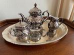 Verzilverd porseleinen koffieservies / theeservies, Antiek en Kunst, Antiek | Servies compleet, Ophalen