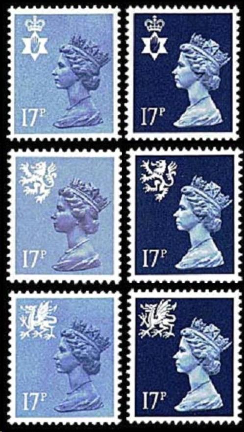 REGIONALS E.II. 17p. Decimal Machin frankeerzegels, 10 Varië, Postzegels en Munten, Postzegels | Europa | UK, Postfris, Verzenden