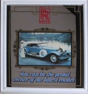 Rolls Royce vintage spiegel 48x58 cms zie afbeeldingen beschikbaar voor biedingen