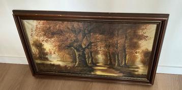Olieverf schilderij Bosgezicht Jan van Vliet beschikbaar voor biedingen