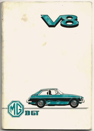 MG B GT V8 manual handbook auto (A1301) beschikbaar voor biedingen