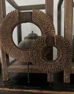 Set kauri ringen op voet antiekbruin New Guinea, Antiek en Kunst, Ophalen of Verzenden