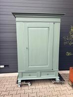 Vintage eendeurskast | linnenkast| kast | groen | 190x136x66, Huis en Inrichting, Kasten | Overige, Ophalen, Zo goed als nieuw