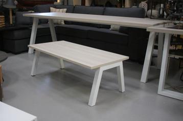  mooie lichte salontafel rechthoekig metaal & melamine  beschikbaar voor biedingen