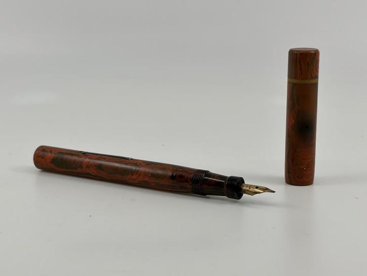 Vintage Jewel Pen Co. Vulpen met 14ct Gouden Penpunt, Verzamelen, Pennenverzamelingen, Gebruikt, Vulpen, Overige merken, Ophalen of Verzenden