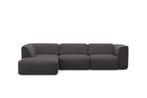 Nieuwe trendy modulaire hoekbank grijs met passende hocker, Module bank loungebank, 150 cm of meer, 250 tot 300 cm, Stof