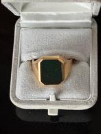 Geelgouden zegelring, 14 karaat,  heliotroop, Gebruikt, 20 of groter, Heer, Ophalen of Verzenden