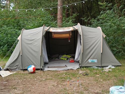 Goldcamp Vis a Vis Katoenen Tent, Caravans en Kamperen, Tenten, tot en met 4, Gebruikt, Ophalen
