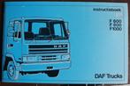 Daf Instructieboek Daf F 600 F 800 en F 1000, Ophalen of Verzenden