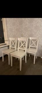 IKEA Ingolf stoelen wit x4, Huis en Inrichting, Stoelen, Ophalen, Zo goed als nieuw, Wit
