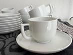 9 Arzberg City White River koffiekopjes met schotel Z.G.A.N., Verzenden, Zo goed als nieuw, Effen, Kop(pen) en/of Schotel(s)