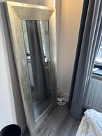 Grote rechthoekige spiegel met zilveren rand, Huis en Inrichting, Ophalen, Zo goed als nieuw, 75 tot 100 cm, 150 tot 200 cm