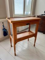 Oudgrenen theekastje, Huis en Inrichting, Tafels | Sidetables, Ophalen, Gebruikt, 50 tot 100 cm, Oud