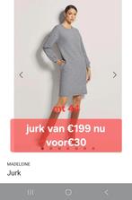 Mooie grijze jurk van Madeleine - Maat L, Kleding | Dames, Maat 42/44 (L), Ophalen of Verzenden, Zo goed als nieuw, Knielengte