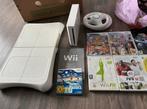 WII met spellen en accesoires, Spelcomputers en Games, Spelcomputers | Nintendo Wii, Ophalen, Gebruikt, Met 2 controllers, Met games
