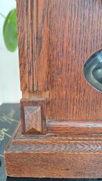 Antiek klokje in eiken kast, Art Deco style, klok, vintage, Antiek en Kunst, Antiek | Klokken, Ophalen of Verzenden