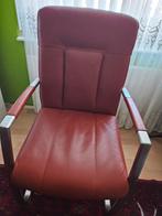 MOOIE LEER STOEL, Huis en Inrichting, Stoelen, Bruin, Ophalen of Verzenden, Zo goed als nieuw, Metaal