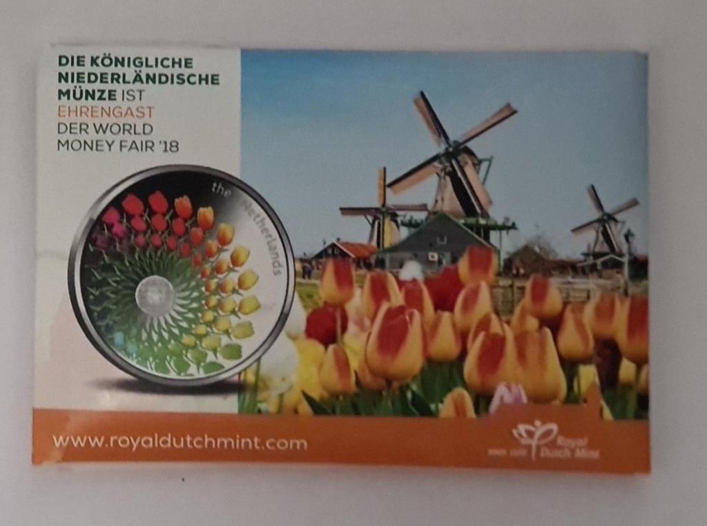 Nederland Penning World Money Fair 2018 Eregast, Verzenden, Koningin Beatrix, Euro's, Setje