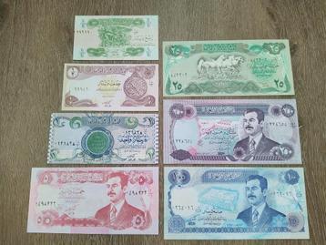 Bankbiljetten uit Irak. beschikbaar voor biedingen