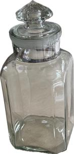 Grote voorraad pot, glas stop met apothekers afsluiting, Antiek en Kunst, Antiek | Glas en Kristal, Verzenden