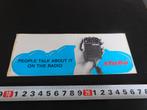 sticker STABO  People talk about it on the radio, Verzamelen, Ophalen, Zo goed als nieuw