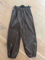 LUMINA vegan leather broek bruin mt M/L