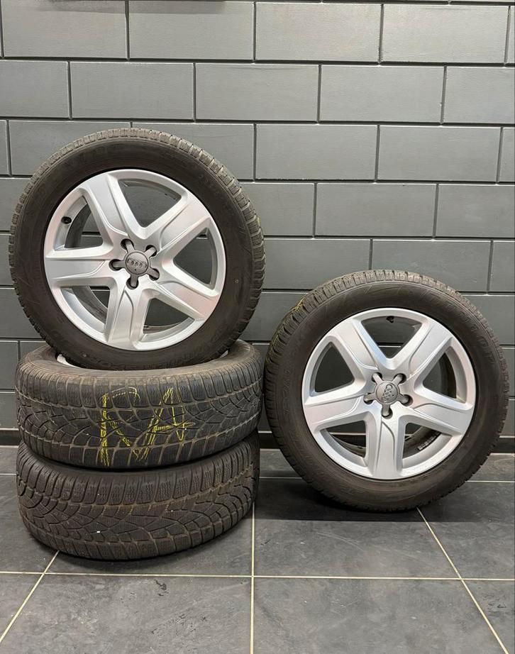 Audi 18” LM velgen met winterbanden 5x112, Auto-onderdelen, Banden en Velgen, Banden en Velgen, Winterbanden, 18 inch, 235 mm