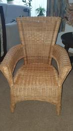 Gratis: rotan stoel, fauteuil riet beige kleur mooie staat, Ophalen, Zo goed als nieuw, Bruin, Eén