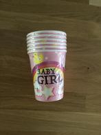 Bekers Baby Girl roze - 6 st | babyshower meisje / dochter, Ophalen of Verzenden, Nieuw, Feestartikel