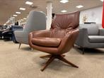 Als nieuw Leolux Lloyd Plus fauteuil bruin leer Design stoel