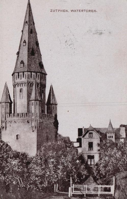 Zutphen, Watertoren (1909) 129179, Verzamelen, Ansichtkaarten | Nederland, Gelopen, Gelderland, Voor 1920, Ophalen of Verzenden