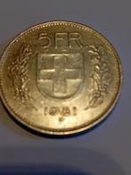 zilveren 5 frank 1951 zwitserland, Ophalen of Verzenden, Overige landen