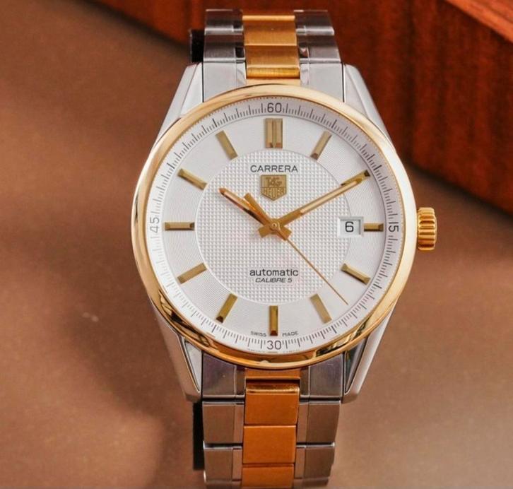 TAG Heuer Carrera Calibre 5 - Automatisch Polshorloge, Sieraden, Tassen en Uiterlijk, Horloges | Heren, Zo goed als nieuw, Polshorloge