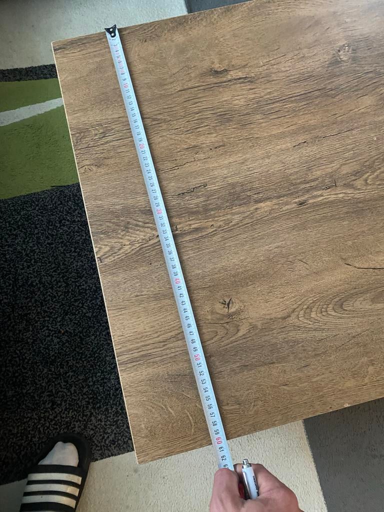 Mooie houten salontafel, Gebruikt, 100 tot 150 cm, Eikenhout, Minder dan 50 cm