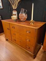 Vintage ladekast teak mid century design jaren 60 70 kast, Vintage mid century design jaren 60 70, ..., 50 tot 100 cm, Zo goed als nieuw