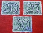 Nederland - 20 + 25 + 30 Cent, Postzegels en Munten, Postzegels | Nederland, Verzenden, Gestempeld