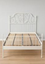 Ikea Leirvik bed 160x200, Ophalen, Wit, Tweepersoons, Zo goed als nieuw