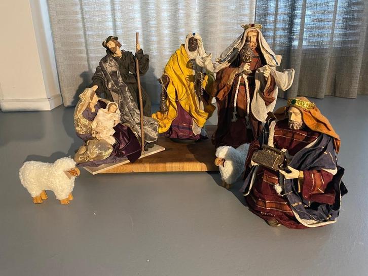 Kerstgroep groot 4 delig, Antiek en Kunst, Antiek | Religie, Ophalen of Verzenden