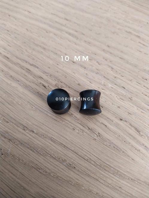 Nieuwe pluggen, tunnels. Hout. Zwart bruin. 10, 12 mm., Sieraden, Tassen en Uiterlijk, Piercings, Zo goed als nieuw, Oor- of Traguspiercing