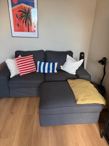 IKEA KIVIK 2-zits bank met hocker poef in antraciet - afbeelding 1
