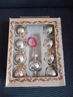 Setje vintage kerstballen met piek, Diversen, Kerst, Ophalen of Verzenden