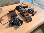 4 Prachtige Analoge Camera's (6x6 & 6x9) met Leren Hoes, Ophalen of Verzenden, Zo goed als nieuw, Spiegelreflex, Overige Merken